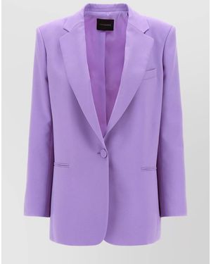 ANDAMANE Single-Breasted Blazer - Purple