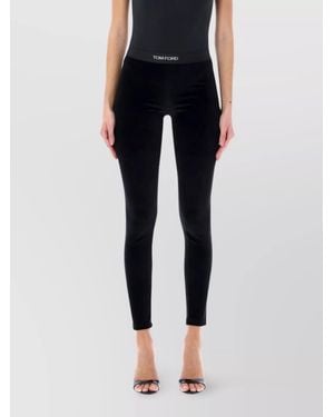 Tom Ford Velvet Slim-Fit Leggings - Blue