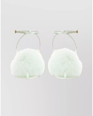 Saint Laurent Silk Flared-Heel Mules - Multicolour