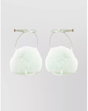 Saint Laurent Silk Flared-Heel Mules - Multicolor