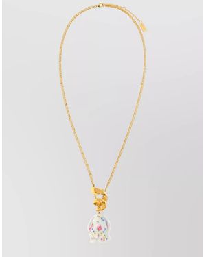 Chloé Brass Necklace - White