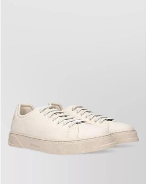 Ferragamo Leather Sneakers - Natural