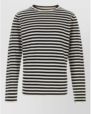 Extreme Cashmere Cashmere Cotton Breton Striped Crewneck Jumper - Grey