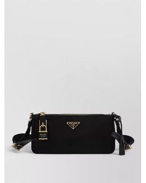 Prada Crossbody Bag Adjustable Strap Rectangular Shape - Black