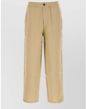 LeKasha Organic Linen Wide-Leg Pants - Natural