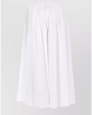 Aspesi Midi Skirt Pleated Design Modern Silhouette - White