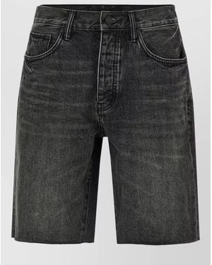 Purple Kamari P059 Denim Bermuda Shorts - Grey