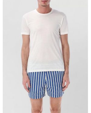 Tom Ford Crew Neck Plain Short Sleeve T Shirt - White