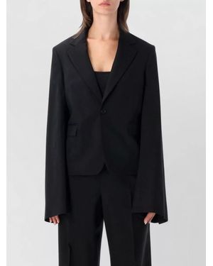 JW Anderson Wool Bell Sleeve Suit Jacket - Blue