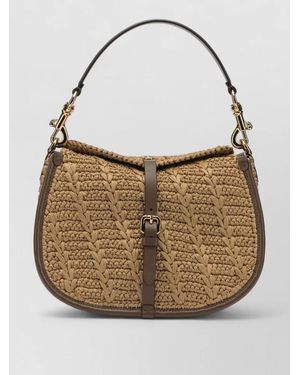 Etro Medium Raffia Shoulder Bag - Multicolour