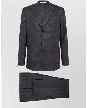 Boglioli Suit Single Breasted Notch Lapel - Blue