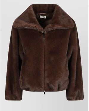 P.A.R.O.S.H. Faux Fur Jacket - Brown