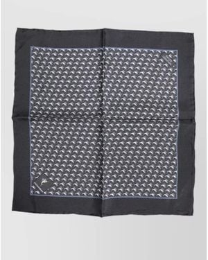 Dolce & Gabbana Silk Scarf Square Shape Patterned Design - Gray