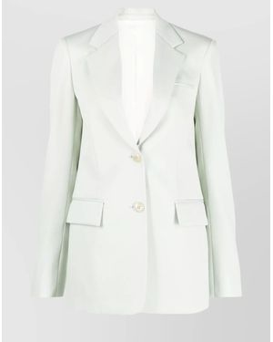 Lanvin Virgin Wool Single-Breasted Blazer - White