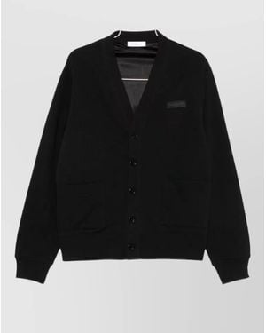 Givenchy Silk Nylon Cardigan Jacket Front Pockets - Black