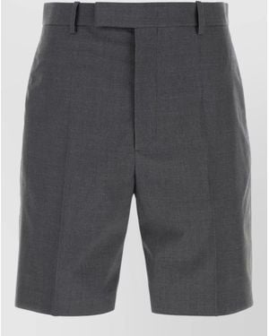 Jil Sander Wool Tailored Bermuda Shorts - Gray