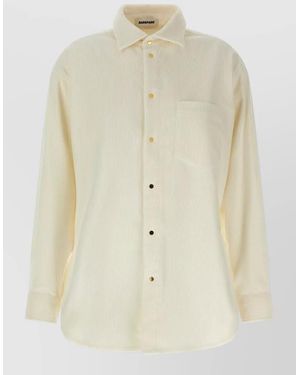 DARKPARK Anne Shirt Long Sleeves Curved Hem Pocket - Natural