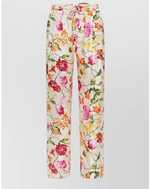 KENZO Silk Straight Pyjama Bottoms - White