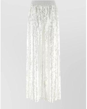Norma Kamali Sequin Wide-Leg Pants - White