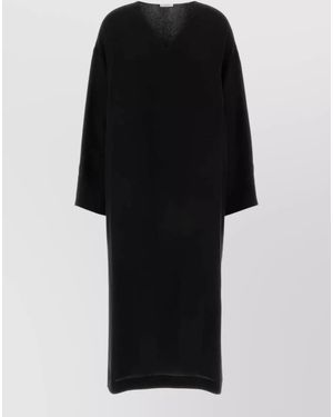 The Row Silk Midi Dress - Black