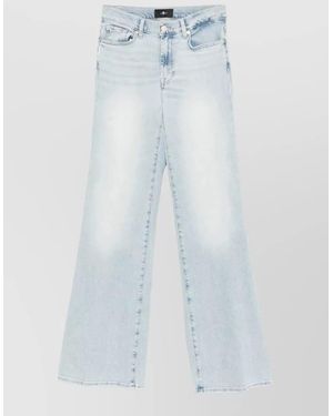 7 For All Mankind Denim Flared Trousers - Blue