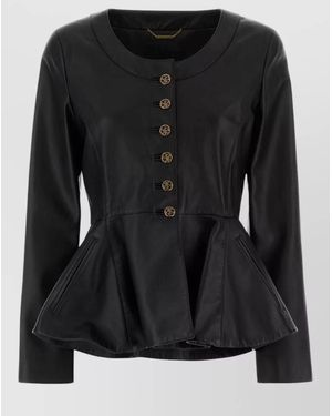 Chloé Leather Fitted Jacket - Black