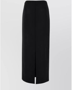 Givenchy Wool Mohair Long Skirt - Black