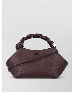 Ganni Bou Small Grain Leather Shoulder Bag - Brown