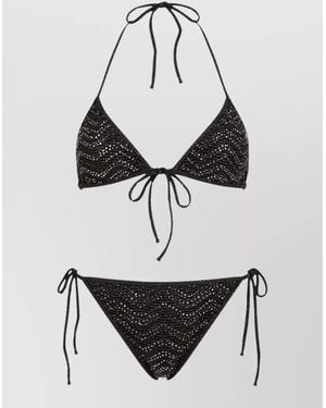 Missoni Halter Neck Sequin Triangle Bikini Set - Multicolor