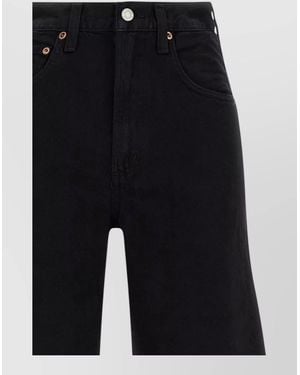 Agolde Denim Mid-Rise Tapered Jeans - Blue
