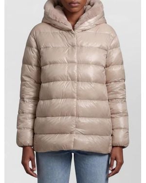 Herno Down Quilted Parka Coat - Brown