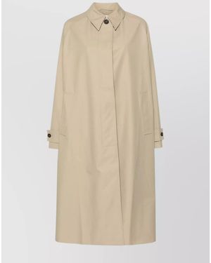 Studio Nicholson Cotton Blend Long Trench Coat - Natural