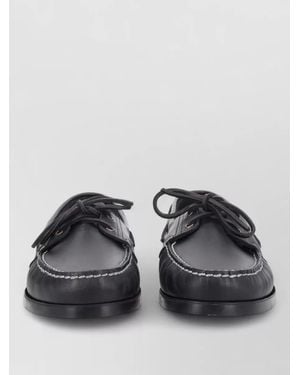 Paraboot Leather Boat Shoes - Grey