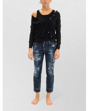 LA ROSE Cashmere Tank Top - Blue