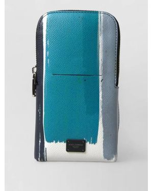 Dolce & Gabbana Leather Crossbody Shoulder Bag - Blue