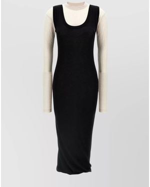 Marni Wool Midi Dress - Black