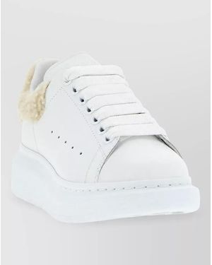 McQueen Leather Low-Top Trainers - White