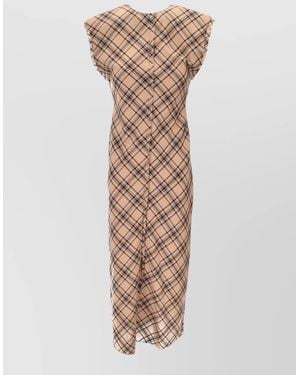 Ami Paris Frayed-Trim Midi Dress - Multicolour
