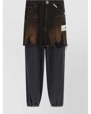 Maison Mihara Yasuhiro Cotton Straight-Leg Trousers - Black