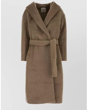 Max Mara Alpaca Wool Cashmere Coat - Natural