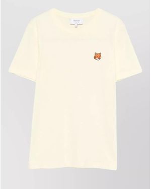 Maison Kitsuné Cotton Fox Motif Short-Sleeve T-Shirt - Natural