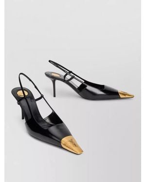 Saint Laurent Calfskin Pointed Slingback Court Shoes - Multicolour
