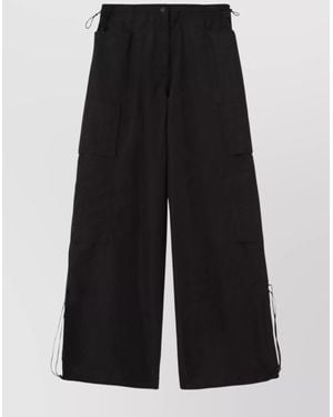 Palm Angels High-Rise Parachute Trousers - Black