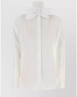 Moschino Embroidered Cotton Shirt - White
