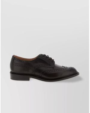 Tricker's Lace-Up Shoes Featuring Brogue Detailing - Black