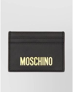 Moschino Leather Card Holder - Black