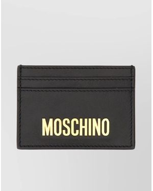 Moschino Leather Card Holder - Black