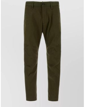 DSquared² Stretch Cotton Straight-Leg Chino Trousers - Green