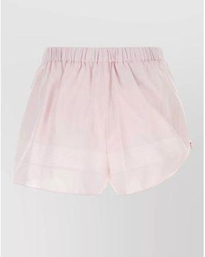 Prada Cotton Lounge Shorts Button Detail Sheer - Pink