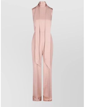 Sa Su Phi Silk Knee-Length Jumpsuit - Pink